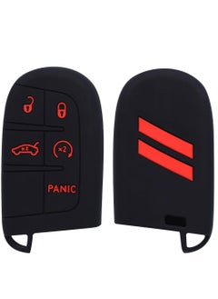Generic 2 Pack Key Fob Cover For Dodge Accessories 5 Button Key Fob Case Silicone Key Fob Cover Replacement Remote Control Key Fob Shell Fit For Dodge Challenger Charger Dart Durango Journey  - Image 1