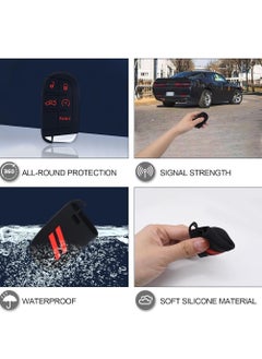 Generic 2 Pack Key Fob Cover For Dodge Accessories 5 Button Key Fob Case Silicone Key Fob Cover Replacement Remote Control Key Fob Shell Fit For Dodge Challenger Charger Dart Durango Journey  - Image 3