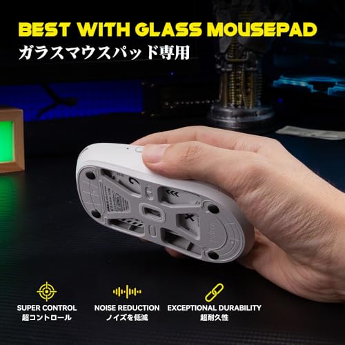 TALONGAMES Mouse Skates for Glass Mousepads | High-Density UHMW-PE | Universal Round Dots 6.5mm 40pcs | Ultra-Control Glide | High Wear Resistance | Silent Design | Rounded Polished (C-1 Black) - Image 2