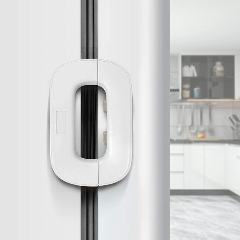 1 Pack Child Safety Lock Baby Safety Fridge Door Lock Freezer Refrigerator Lock - Toddler Kids Child Fridge Lock Fridge Freezer Door Lock Easy to Install and Use Adhesive no Tools N - Image 1