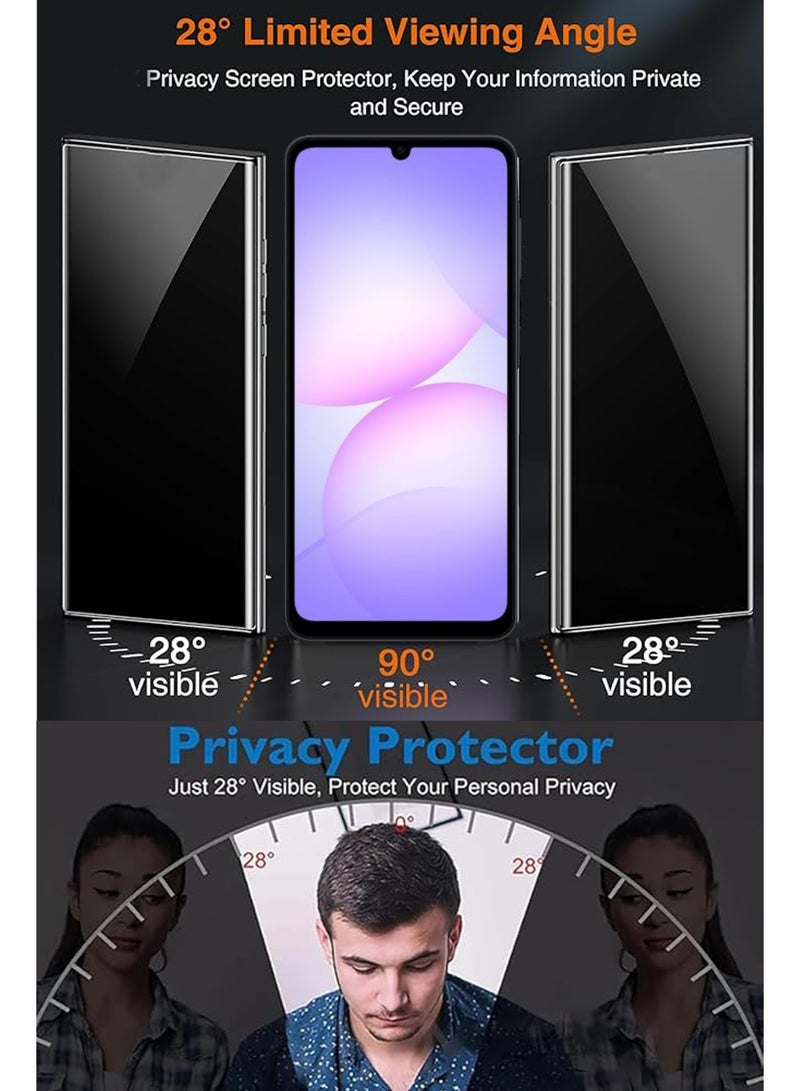 For Samsung Galaxy A07 - Matte Privacy Flexible Ceramic Anti-Spy Privacy Screen Protector - Delicate Touch , Higher Transparency , Easy to Install ,Anti-scratch and Bubble-free Screen Protector - Image 2