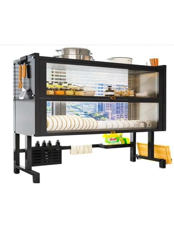 DubaiGallery 3 Layer Over The Sink Dish Drying Rack Organizer Black - Image 3