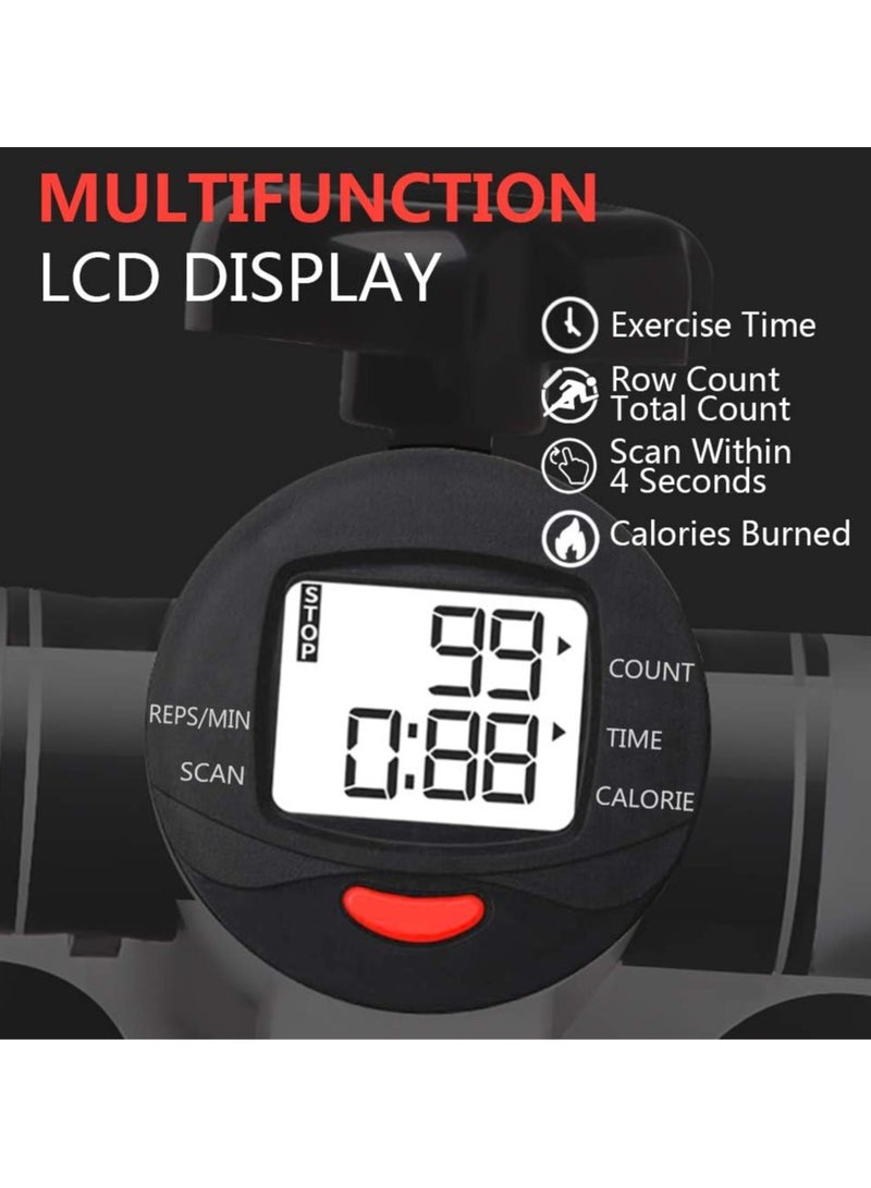 جهاز مشي صغير قابل للتعديل في الارتفاع مع شريط مقاومة وشاشة LCD  جهاز مشي هوائي جهاز مشي - Image 3