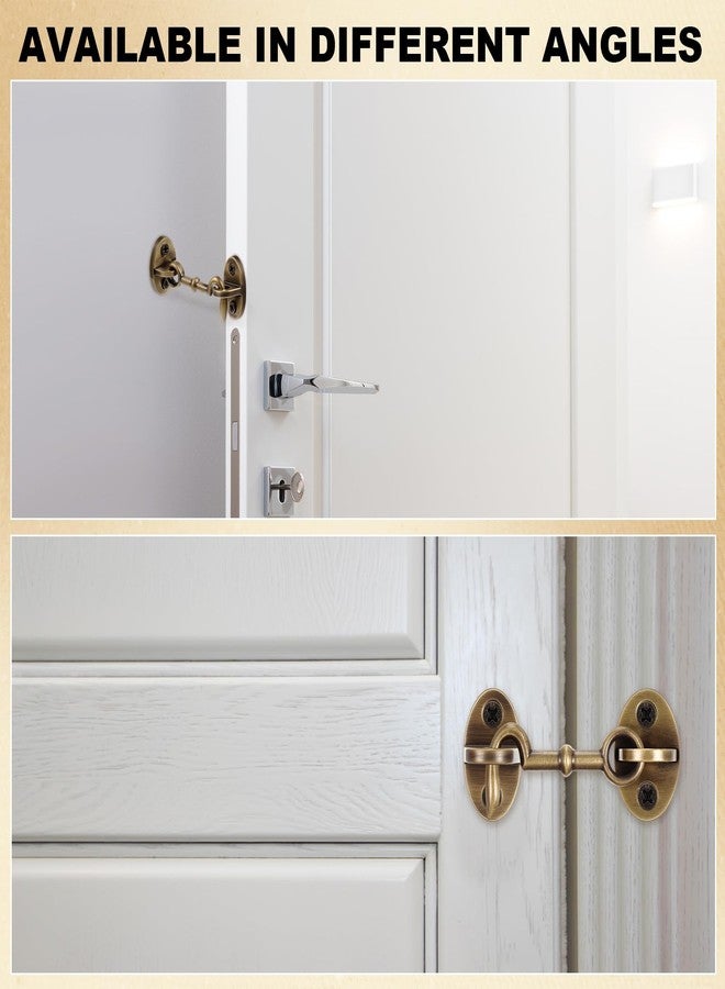 Otoolling 2 Pieces 2.75 Inch Brass Hook and Eye Latch Gate Door Latch Cabin Hook Lock Door Lock Hardware Best for Window, Sliding, Shed, Fence, Gate, Cabinet, Bathroom, Closet (Bronze) - Image 5