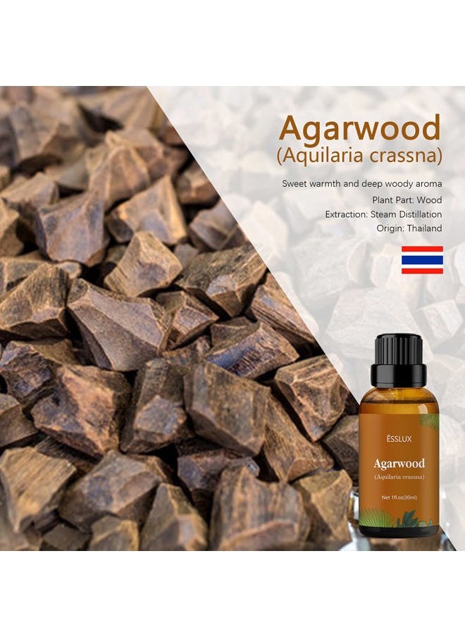 ESSLUX Agarwood Essential Oil, ESSLUX Aromatherapy Oils for Diffuser, Massage, Soap, Candle Making, Perfume, 30 ml  - Image 2