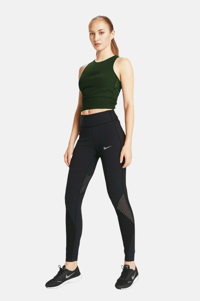 Nike سراويل جري ضيقة للنساء، سوداء - Image 1