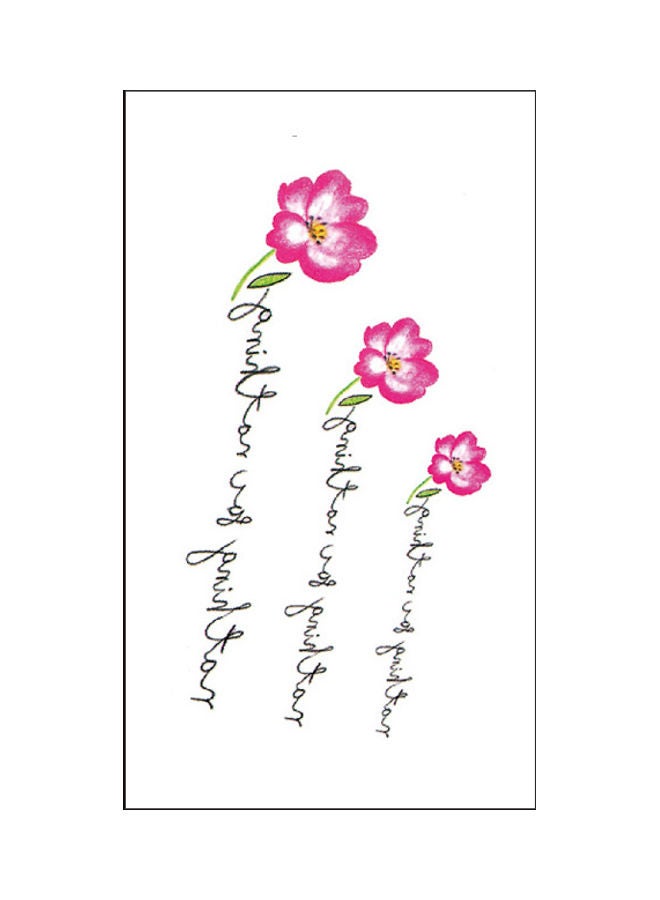 نيبمينينت ملصق تاتو مؤقت عصري مقاوم للماء وردي/ أخضر/ أسود - Image 1