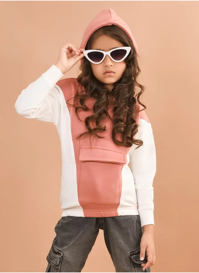 ليلك Girls Full Sleeves Sweatshirt