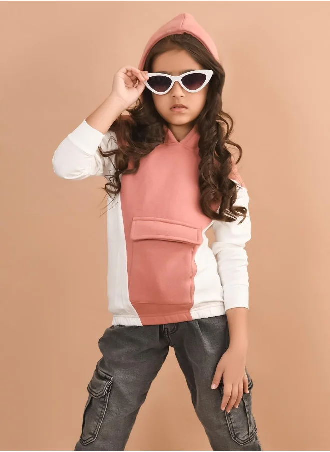 ليلك Girls Full Sleeves Sweatshirt