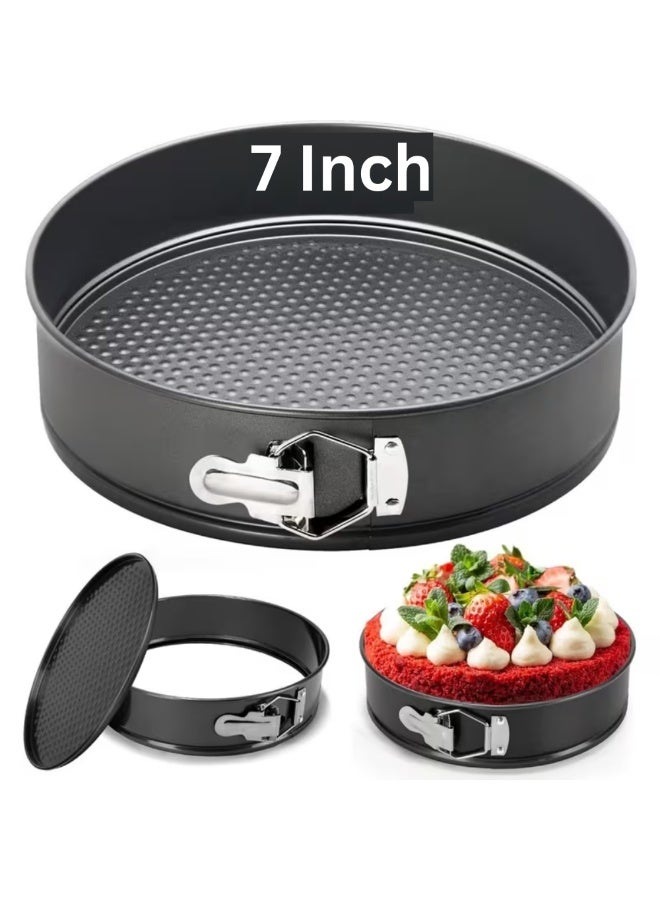 AMM 7-Inch Non-Stick Round Cheesecake Mold with Removable Base – Carbon Steel Baking Pan - Image 3