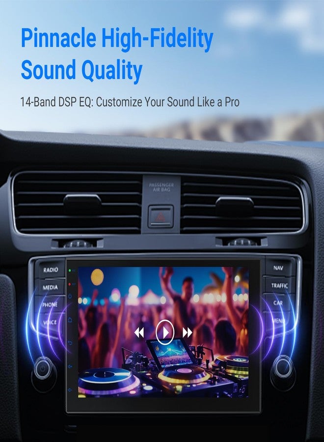 Haudio 7" Double Din Car Stereo w/Wireless CarPlay & Android Auto - Android 13 Touchscreen, Bluetooth 4.1, 2GB+32GB, GPS, 25W AMP (No Camera) - Image 3