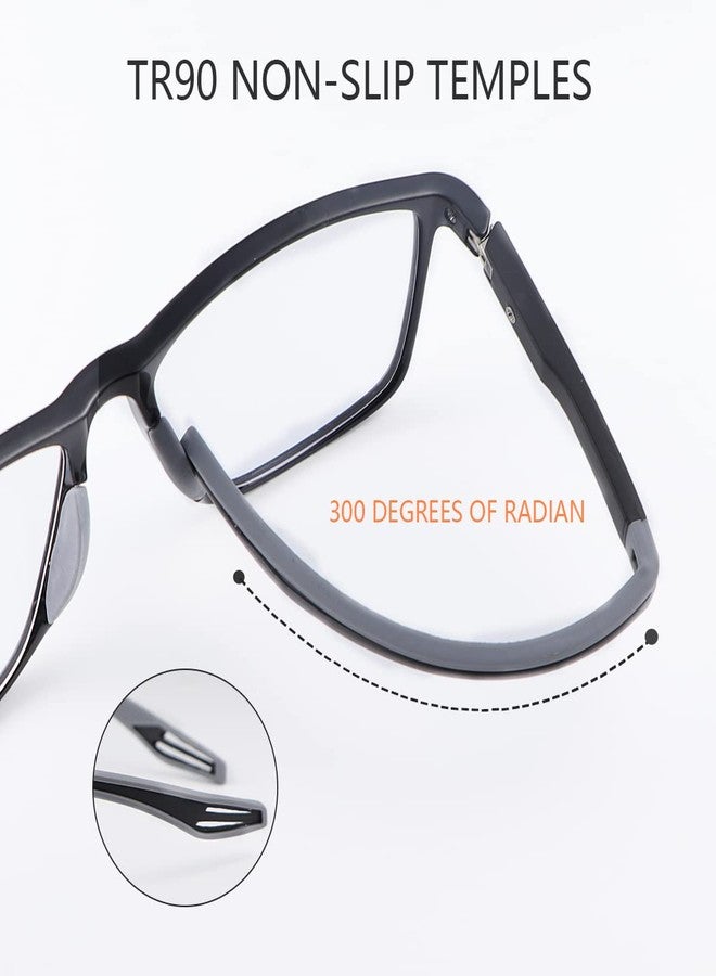 YIMI Progressive Photochromic Multifocus Reading Glasses for Men Women Spring Hinge Computer Anti Blue Light UV Sun Readers (Black, 2.50, multiplier_x) - Image 4