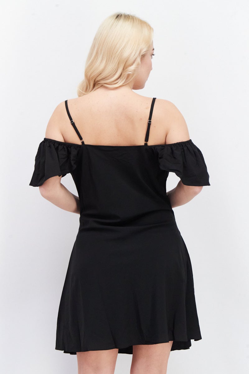 NA-KD Women Plain Midi Dress, Black - Image 2