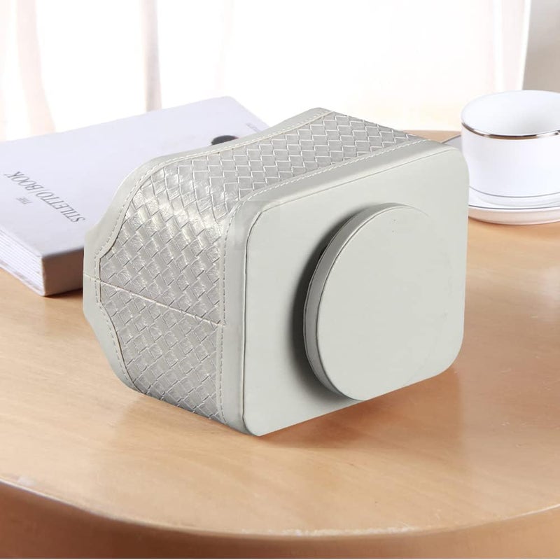 PUSU Remote Control Holder PU Leather 360 Degrees Rotatable Desktop Supply Organizer Storage Box for Controllers Media Stationery Nightstand TV Caddy E-reader iPad Phone Pen/Pencil Cosmetic - Image 5