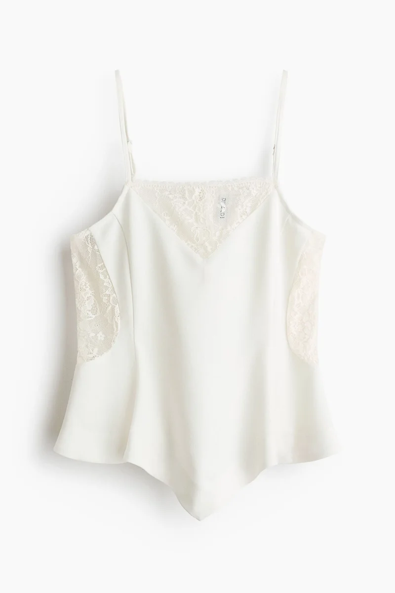 H&M  Lace-detail strappy top for Women | Best Price UAE