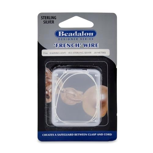 Beadalon French Wire, 0.60 mm / .024 in, .925 Sterling Silver, 12 inches - Image 1