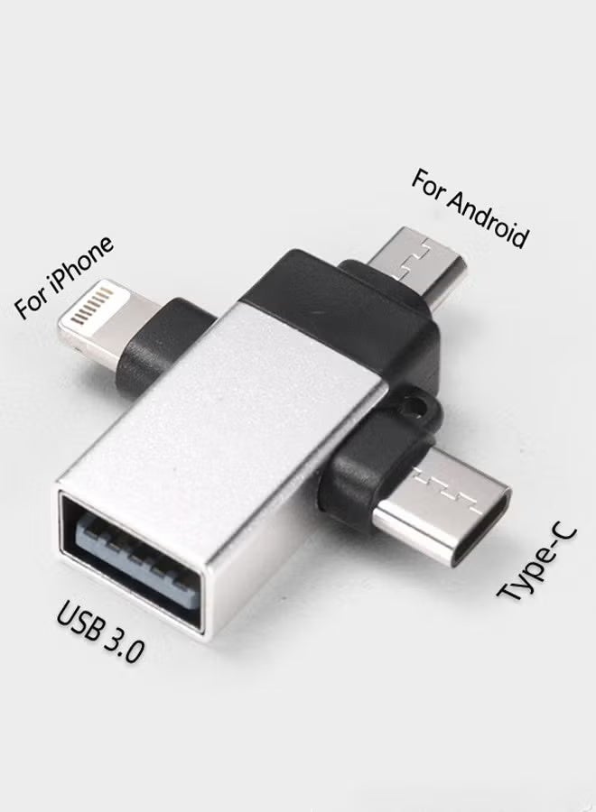 CHAPPELINE 3 In 1 OTG Adapter Type C Micro USB Lightning 2.0 OTG Adapter USB 2.0 Data Transmit - Image 3