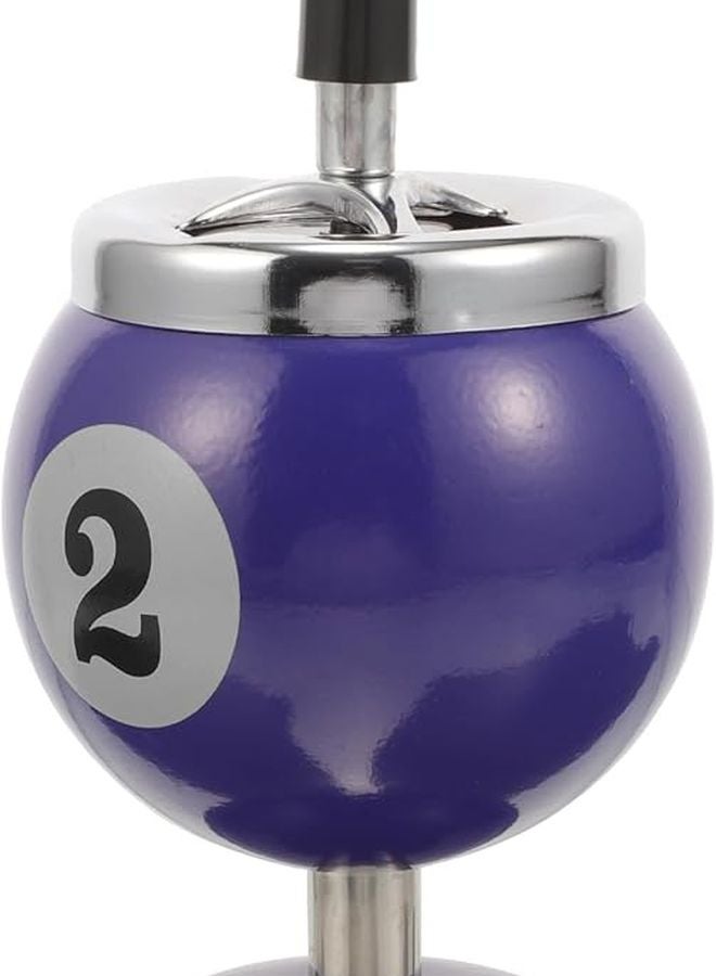 منفضة سجائر تلقائية ذاتية الإطفاء مقاومة للرياح خالية من الدخان حامل رماد سجائر معدني لسطح المكتب - Image 1