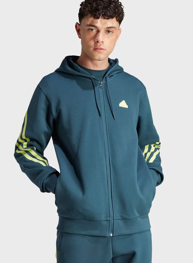 Adidas Future Icons 3-Stripes Full-Zip Hoodie
