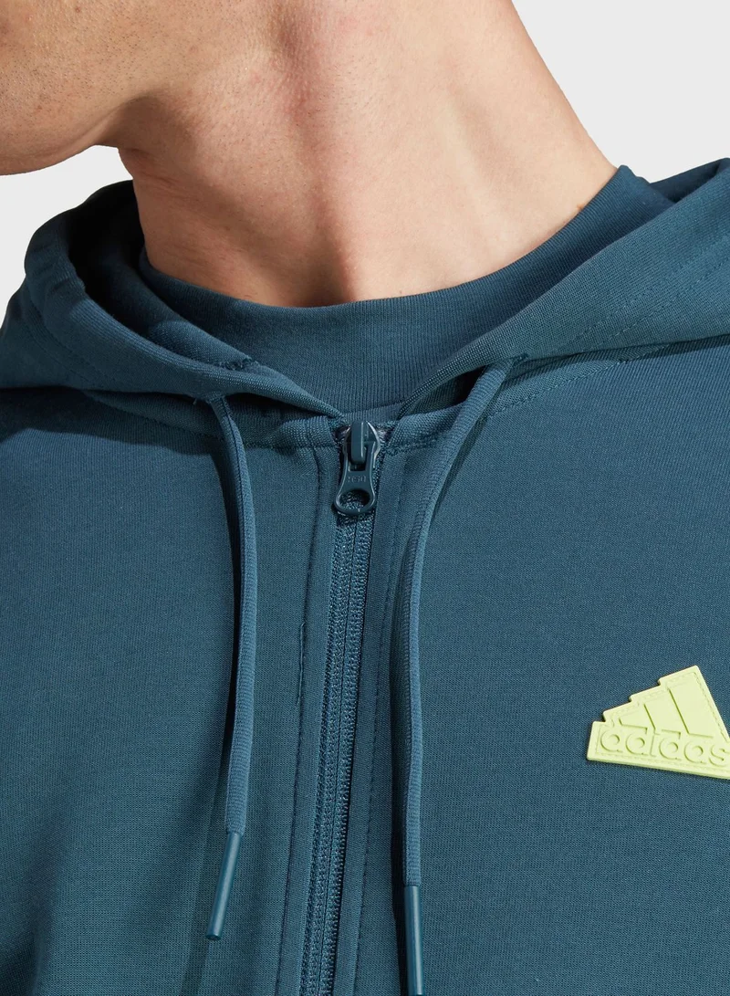 Adidas Future Icons 3-Stripes Full-Zip Hoodie