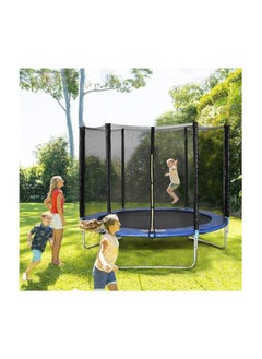Generic Kids Outdoor Trampoline with Safety Enclosure Net, Ladder Edge Cover and Garden Jumping Mat 8ft  - Image 4
