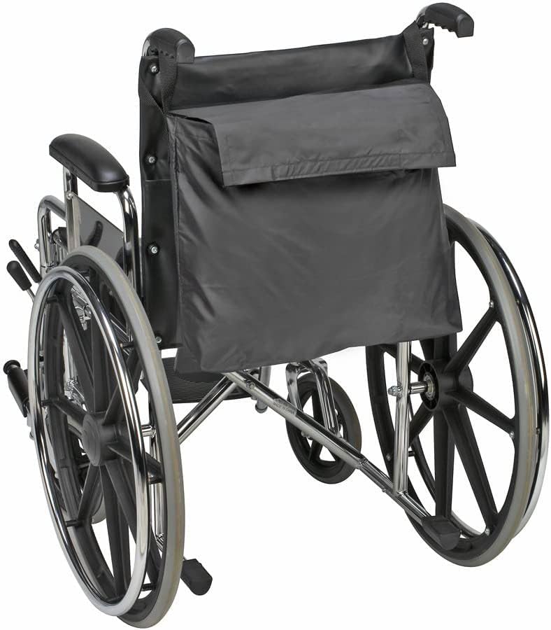 DMI Wheelchair Storage Bag for Elderly and Disabled - Black, Easy Install with Straps - Image 4