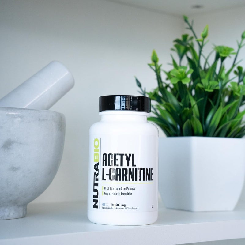 NutraBio Acetyl LCarnitine ALCAR Supplement 500mg  Support Natural Energy Production Metabolic Management and Overall Health 90 Capsules - Image 4