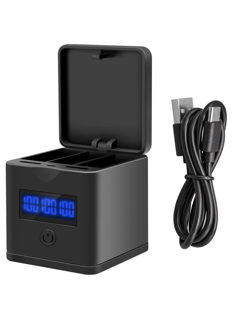 Excefore Battery Charger Compatible for GoPro Hero 12, Hero 11, Hero 10, Hero 9 Black, 3-Channel Battery Charger Station for Gopro Hero 12/11/10/9 - Image 1