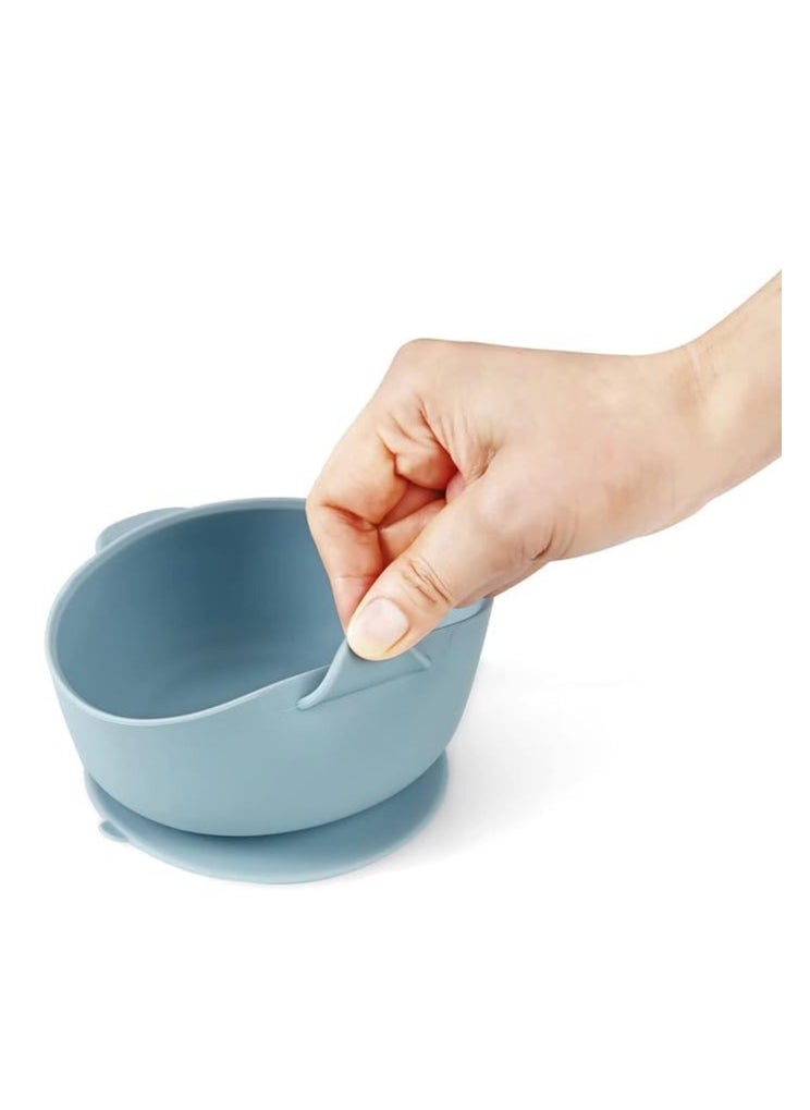 Generic Silicone Feeding Bowl with Suction Bottom for Infants, BPA Free, Microwave and Dishwasher Safe up to 230° (Navy)  - Image 5
