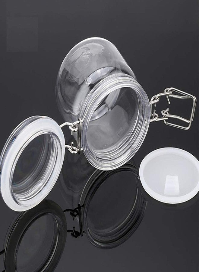 لوزين، عبوة واحدة سعة 300 مل (10 أونصة) لتخزين الطعام في المنزل أو المطبخ، عبوة بلاستيكية شفافة دائرية محكمة الإغلاق، مزودة بغطاء مطاطي مانع للتسرب ومفصلي، عبوات بلاستيكية محمولة - Image 3