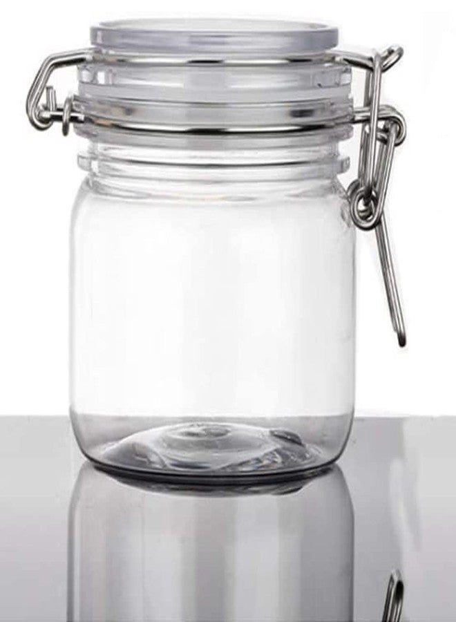 لوزين، عبوة واحدة سعة 300 مل (10 أونصة) لتخزين الطعام في المنزل أو المطبخ، عبوة بلاستيكية شفافة دائرية محكمة الإغلاق، مزودة بغطاء مطاطي مانع للتسرب ومفصلي، عبوات بلاستيكية محمولة - Image 4