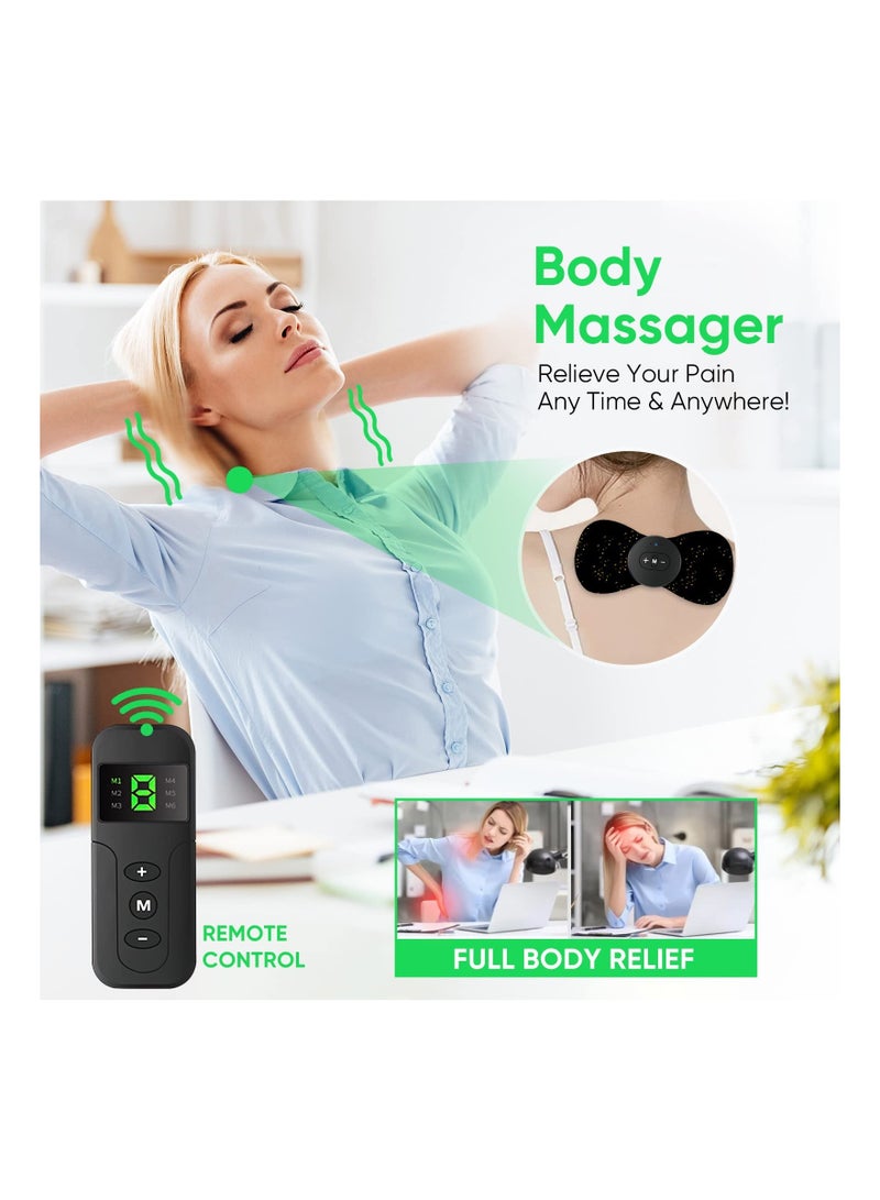 ASIV Remote Control Electric Neck Massager, Current EMS Massager, Portable Neck Massager for Pain Relief, Bioelectric Acupressure Massager Pad for Arms, Neck, Shoulders, Back, Waist, Legs, 6 Modes 9 class  - Image 2