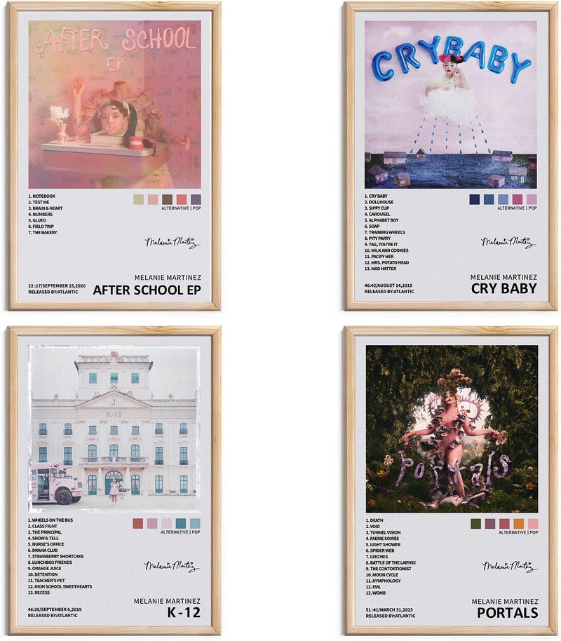 HOME TROVE  Melanie Martinez Signed Limited Posters Music Album Cover Posters Canvas Wall Art HD Prints Room Aesthetic Pictures Set of 4 for Music Classroom Girls Bedroom Wall Decor Art 8x12 inch Unframed - Image 4