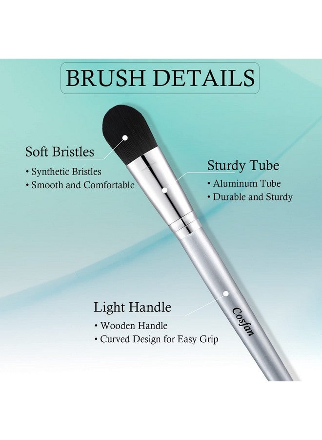 Cosfan 3 Pack Mask Brushesfacial Mask Brushsynthetic Bristle Foundation Makeup Brushes For Mudserumpeellotion And Facial Skin Care Productsglycolic Peel Acidic Applicator Brush - Image 3