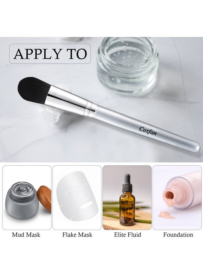 Cosfan 3 Pack Mask Brushesfacial Mask Brushsynthetic Bristle Foundation Makeup Brushes For Mudserumpeellotion And Facial Skin Care Productsglycolic Peel Acidic Applicator Brush - Image 4