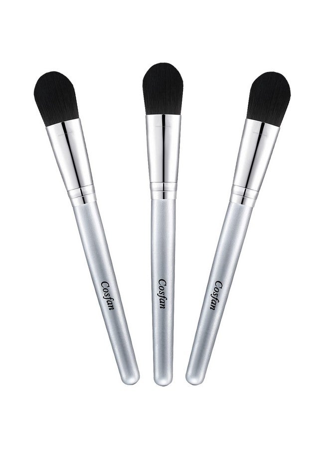 Cosfan 3 Pack Mask Brushesfacial Mask Brushsynthetic Bristle Foundation Makeup Brushes For Mudserumpeellotion And Facial Skin Care Productsglycolic Peel Acidic Applicator Brush - Image 1