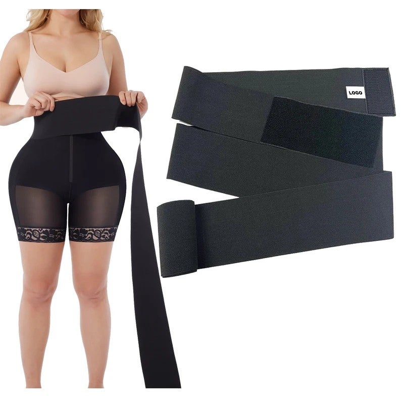 Bluejw Logo Waist Trainer Body Shaper - Fitness Bands Resistance Trimmer Belt - Slimming Wrap for Tummy Control & Waist Shaping - Image 2