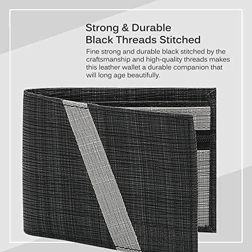 Relish Gift Combo Box of Men's Black Analog Leather Strap Watch, Texture Wallet, Long Lasting Perfume and Card Holder - Image 5