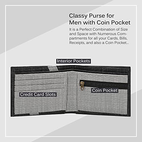 Relish Gift Combo Box of Men's Black Analog Leather Strap Watch, Texture Wallet, Long Lasting Perfume and Card Holder - Image 4