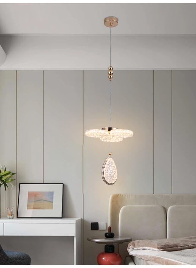 بيست باور ثريا سقف LED حديثة موديل 9879 – قدرة 25 واط، بقطر 30 سم، معلّقة قابلة للتعديل بطول 90 سم – إضاءة أنيقة لغرف المعيشة والطعام والنوم - Image 1