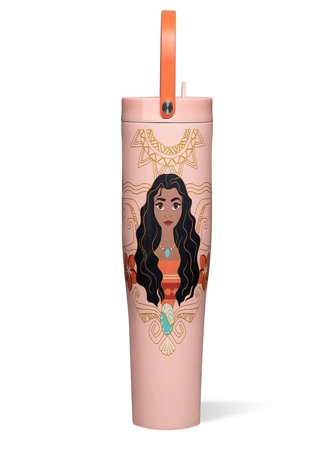 Corkcicle Go Cup XL - Leak-Proof Travel Tumbler - Triple Insulated Stainless Steel Water Bottle - Easy-Carry Handle - Summer Drinkware Gift - Keeps Drinks Ice Cold - 30 oz - Moana - Image 1