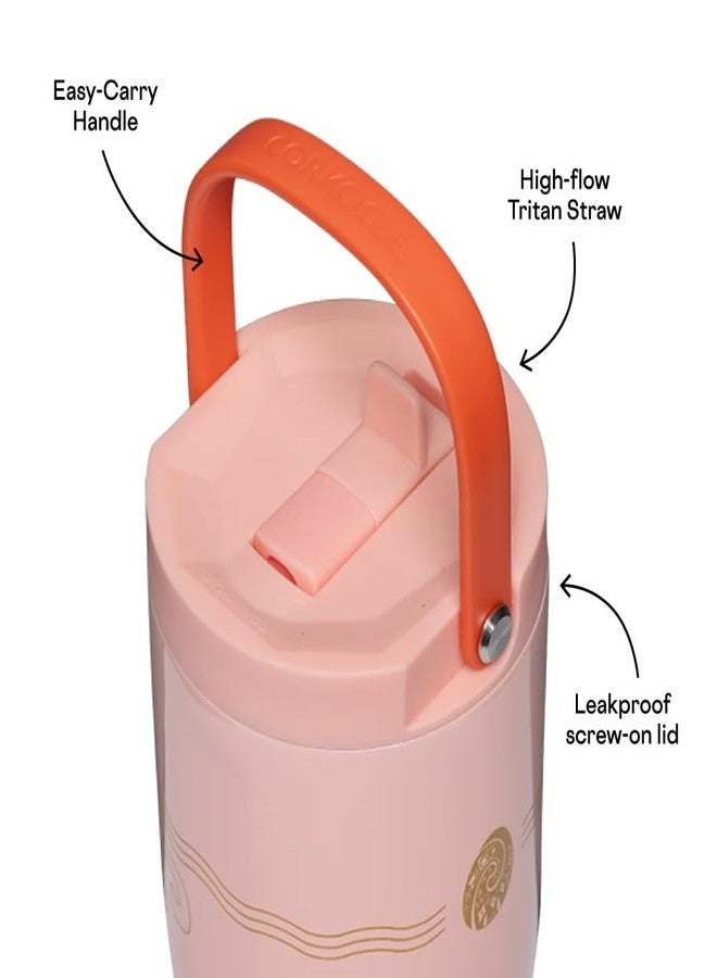 Corkcicle Go Cup XL - Leak-Proof Travel Tumbler - Triple Insulated Stainless Steel Water Bottle - Easy-Carry Handle - Summer Drinkware Gift - Keeps Drinks Ice Cold - 30 oz - Moana - Image 3