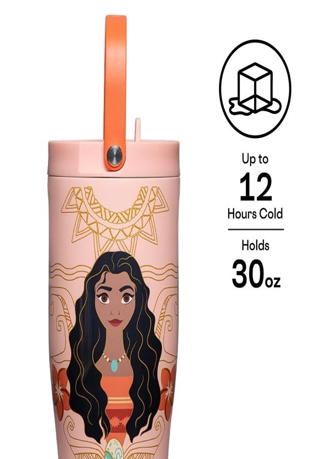 Corkcicle Go Cup XL - Leak-Proof Travel Tumbler - Triple Insulated Stainless Steel Water Bottle - Easy-Carry Handle - Summer Drinkware Gift - Keeps Drinks Ice Cold - 30 oz - Moana - Image 4