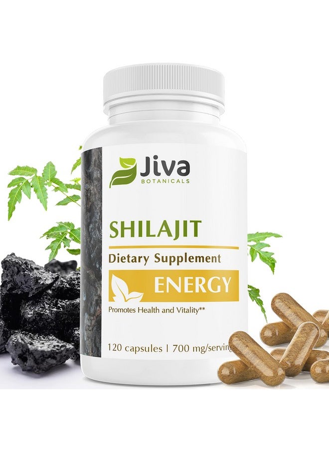 Jiva BOTANICALS - Shilajit Capsules Filled With Shilajit Powder Natural Shilajit Extract Himalayan Shilajit Raw Fulvic Acid Supplement An Alternative To Shilajit Tablets 120 Vegetable Capsule - Image 1