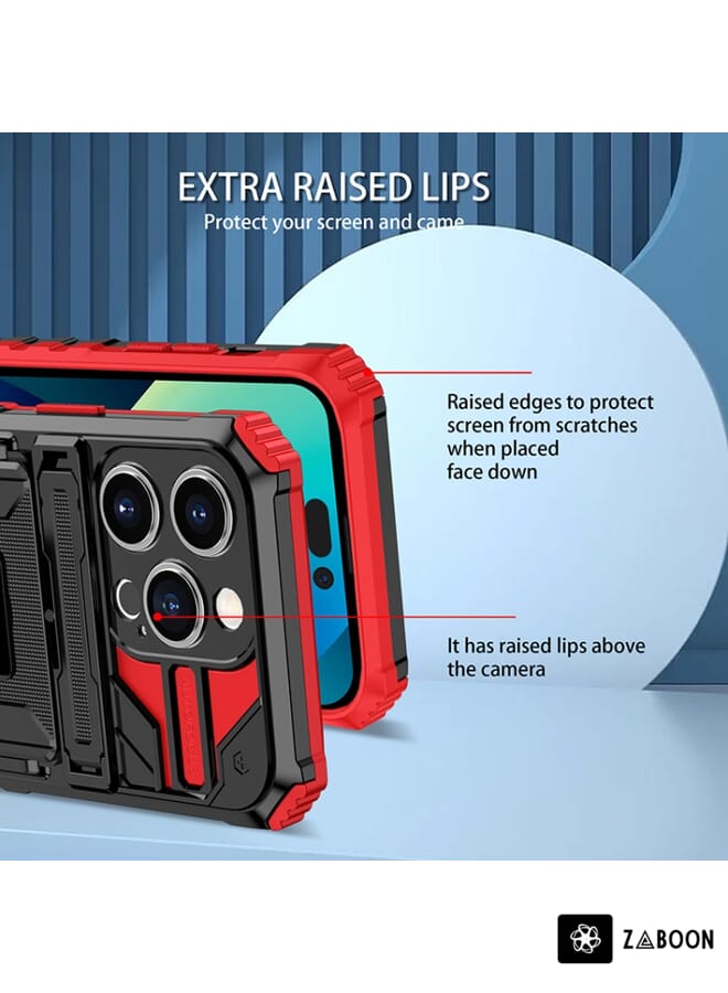 Zaboon حافظة واقية لجهاز iPhone 14 Pro Max من سلسلة كينغ كونغ مع مشبك خلفي - Image 5