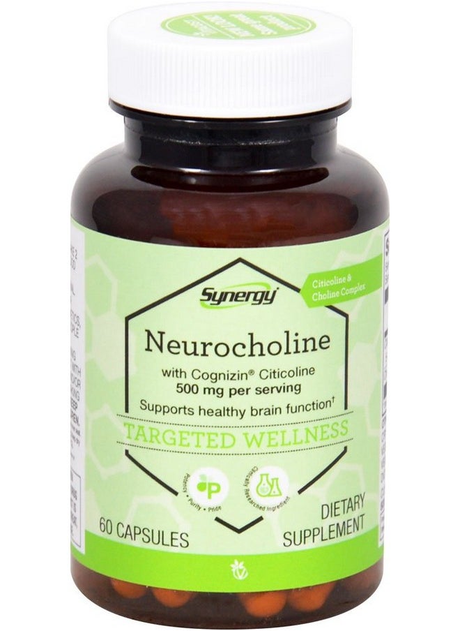Vitacost Brand Vitacost Synergy Neurocholine With Cognizin Citicoline 500 Milligram Per Serving 60 Capsules  - Image 1