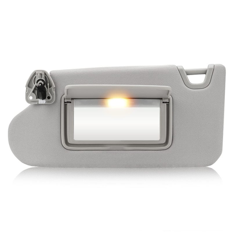 Auto Interior Parts PANGOLIN Left Driver Side Sun Visor For Nissan Altima 2013-2018 (No Sunroof) With Light - Replaces 96401-3TA2A Windshield Sun Shade