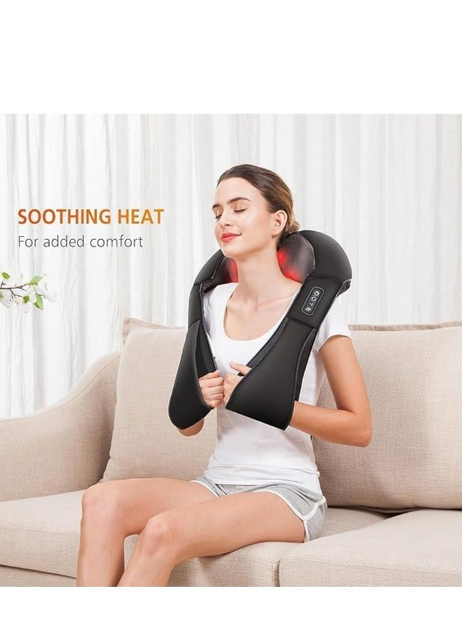 TRASSLE Neck and Shoulder Massager, Back Massager with Heat, Electric Deep Tissue Kneading Massage, 3 Speeds Electric Shiatsu Relieves Muscles, Back, Leg, Arm, Full Body, Muscles, for Home, Car  - Image 3