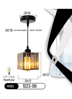 Best Power Modern Single Pendant Light 1023-1 Stylish E27 Adjustable Length Pendant Light for Living Room and Dining Area  - Image 3