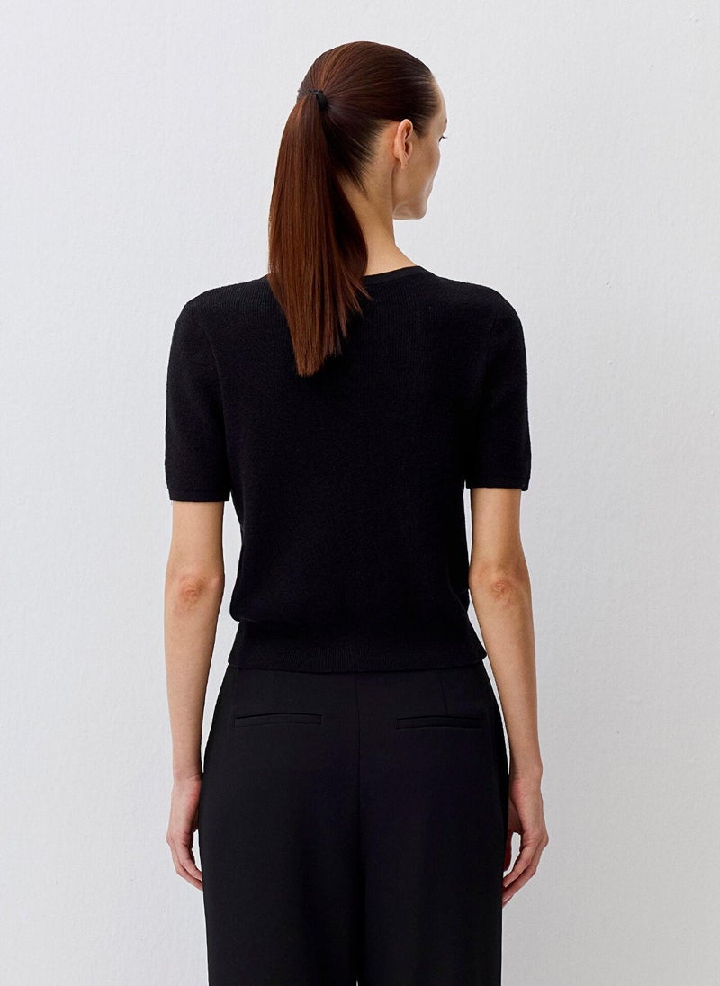MAVI Short Sleeved Black Cardigan - Image 4